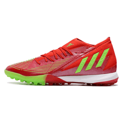 Chuteira Society Adidas Predator Edge.3 TF Vermelha e Verde