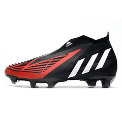 Chuteira Adidas Predator Edge+ FG Preta e Vermelha - VN Esportes