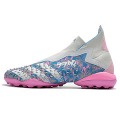 Chuteira Society Adidas Predator Freak+ TF Rosa e Azul