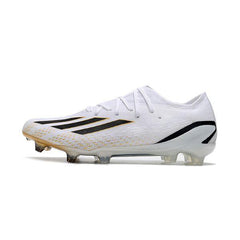 Chuteira Campo Adidas X Speedportal.1 FG Branca, Preta e Dourada