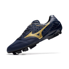 Chuteira Mizuno Wave Ignitus 4 Azul e Dourada - VN Esportes