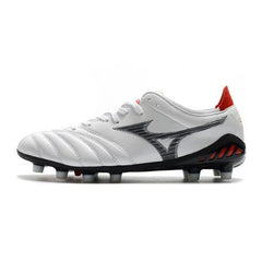 Chuteira Campo Mizuno Morelia Neo III Elite FG Branca e Preta