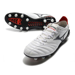 Chuteira Mizuno Morelia Neo III FG Branca e Preta - VN Esportes