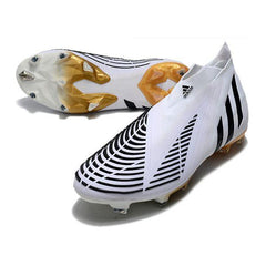 Chuteira Adidas Predator Edge+ FG Branca e Dourada - VN Esportes