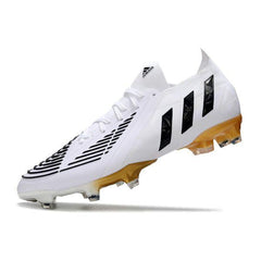 Chuteira Adidas Predator Edge.1 Low FG Branca e Dourada - VN Esportes