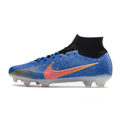 Chuteira Campo Nike Zoom Mercurial Superfly 9 Elite FG Azul,Dourado e Rosa