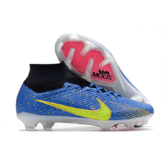 Chuteira Campo Nike Zoom Mercurial Superfly 9 Elite FG Azul,Dourado e Rosa - VN Esportes