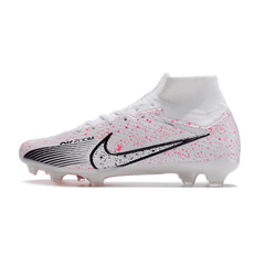 Chuteira Campo Nike Zoom Mercurial Superfly 9 Elite FG Branca,Vermelha e Preta - VN Esportes