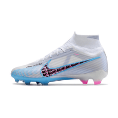 Chuteira Campo Nike Zoom Mercurial Superfly 9 Elite FG Cinza,Azul e Rosa - VN Esportes