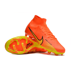 Chuteira Campo Nike Zoom Mercurial Superfly 9 Elite FG Laranja e Amarela - VN Esportes