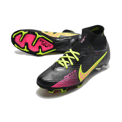 Chuteira Campo Nike Zoom Mercurial Superfly 9 Elite FG Preta,Verde e Rosa - VN Esportes