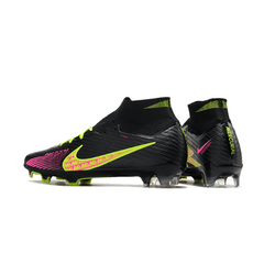 Chuteira Campo Nike Zoom Mercurial Superfly 9 Elite FG Preta,Verde e Rosa - VN Esportes