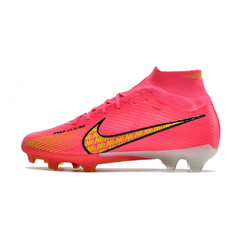 Chuteira Campo Nike Zoom Mercurial Superfly 9 Elite FG Rosa e Amarela - VN Esportes