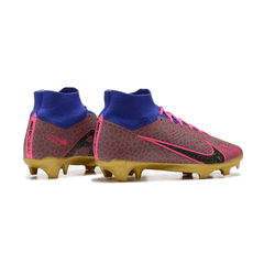 Chuteira Campo Nike Zoom Mercurial Superfly 9 Elite FG Rosa e Verde - VN Esportes