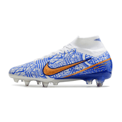 Chuteira Campo Nike Zoom Mercurial Superfly 9 Elite SG Ponta de Aluminio Azul CR7