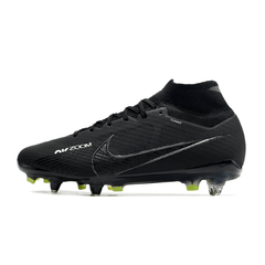 Chuteira Campo Nike Zoom Mercurial Superfly 9 Elite SG Ponta de Aluminio Black Pack