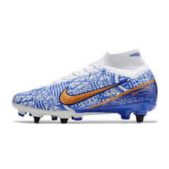 Chuteira Campo Nike Zoom Mercurial Superfly 9 Elite SG Trava Mista Azul CR7