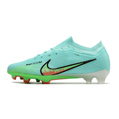 Chuteira Campo Nike Zoom Mercurial Vapor 15 Elite FG Azul Claro e Verde