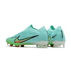 Chuteira Campo Nike Zoom Mercurial Vapor 15 Elite FG Azul Claro e Verde - VN Esportes