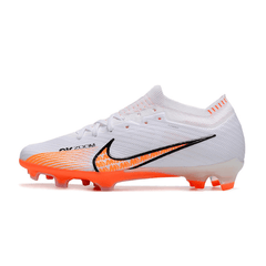 Chuteira Campo Nike Zoom Mercurial Vapor 15 Elite FG Branca e Laranja