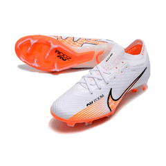 Chuteira Campo Nike Zoom Mercurial Vapor 15 Elite FG Branca e Laranja - VN Esportes