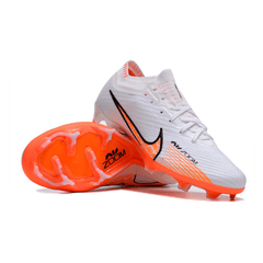 Chuteira Campo Nike Zoom Mercurial Vapor 15 Elite FG Branca e Laranja - VN Esportes