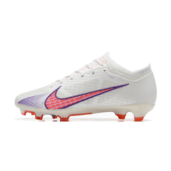 Chuteira Campo Nike Zoom Mercurial Vapor 15 Elite FG Branca e Roxa - VN Esportes