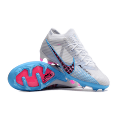 Chuteira Campo Nike Zoom Mercurial Vapor 15 Elite FG Cinza,Azul e Rosa - VN Esportes