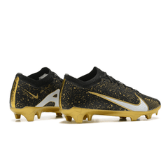 Chuteira Campo Nike Zoom Mercurial Vapor 15 Elite FG Preto,Dourado e Branco - VN Esportes