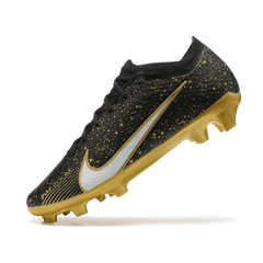 Chuteira Campo Nike Zoom Mercurial Vapor 15 Elite FG Preto,Dourado e Branco - VN Esportes