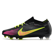 Chuteira Campo Nike Zoom Mercurial Vapor 15 Elite FG Preta,Verde e Rosa