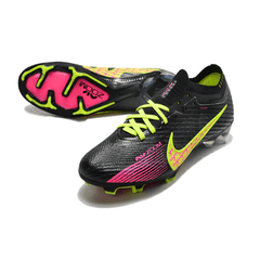 Chuteira Campo Nike Zoom Mercurial Vapor 15 Elite FG Preto,Verde e Rosa - VN Esportes