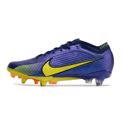 Chuteira Campo Nike Zoom Mercurial Vapor 15 Elite SG Ponta de Aluminio Roxo e Verde