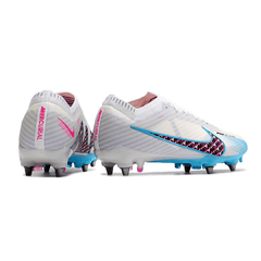 Chuteira Campo Nike Zoom Mercurial Vapor 15 Elite SG Trava Mista Cinza, Azul e Rosa - VN Esportes