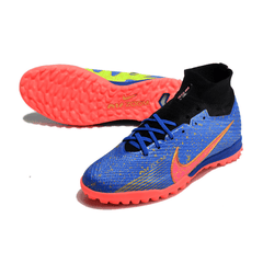 Chuteira Society Nike Zoom Mercurial Superfly 9 Elite TF Azul,Dourado e Rosa - VN Esportes