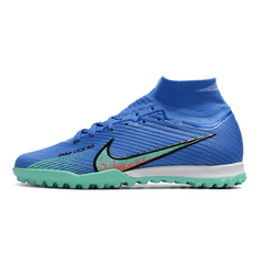 Chuteira Society Nike Zoom Mercurial Superfly 9 Elite TF Azul e Verde - VN Esportes