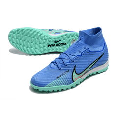 Chuteira Society Nike Zoom Mercurial Superfly 9 Elite TF Azul e Verde - VN Esportes