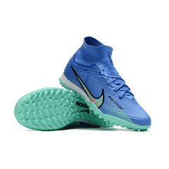 Chuteira Society Nike Zoom Mercurial Superfly 9 Elite TF Azul e Verde - VN Esportes