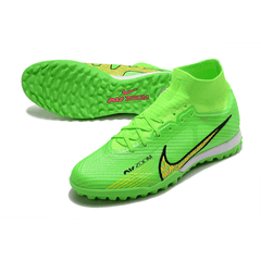 Chuteira Society Nike Zoom Mercurial Superfly 9 Elite TF Verde e Amarela - VN Esportes