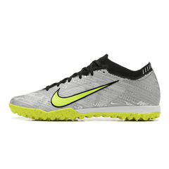 Chuteira Society Nike Zoom Mercurial Vapor 15 Elite TF Cinza e Verde - VN Esportes