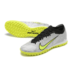 Chuteira Society Nike Zoom Mercurial Vapor 15 Elite TF Cinza e Verde - VN Esportes