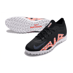 Chuteira Society Nike Zoom Mercurial Vapor 15 Elite TF Preta, Branca e Laranja - VN Esportes