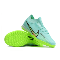 Chuteira Society Nike Zoom Mercurial Vapor 15 Elite TF Verde e Azul Claro - VN Esportes