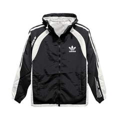 Corta Vento Adidas Preto e Branco