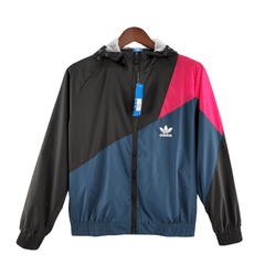 Corta Vento Adidas Preto e Azul