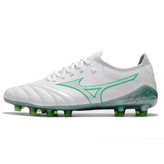 Chuteira Mizuno Morelia Neo III FG Branca e Verde - VN Esportes