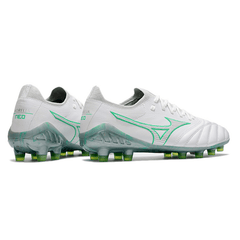 Chuteira Mizuno Morelia Neo III FG Branca e Verde - VN Esportes