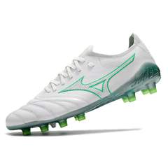 Chuteira Mizuno Morelia Neo III FG Branca e Verde - VN Esportes