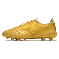 Chuteira Campo Mizuno Morelia Neo III Elite FG Dourada