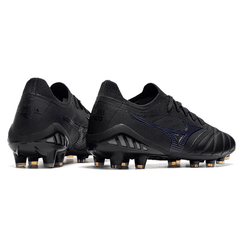 Chuteira Mizuno Morelia Neo III FG Preta e Azul Marinho - VN Esportes